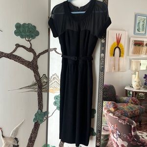 Oscar De La Renta Belted Dress